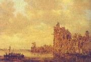 Jan van de Cappelle River Landscape with Pellekussenpoort, Utrecht and Gothic Choir USA oil painting reproduction